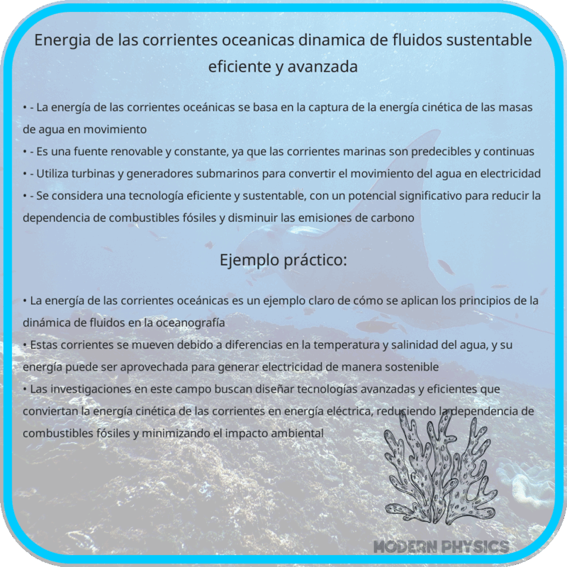 Energía de las Corrientes Oceánicas | Dinámica de Fluidos Sustentable, Eficiente y Avanzada