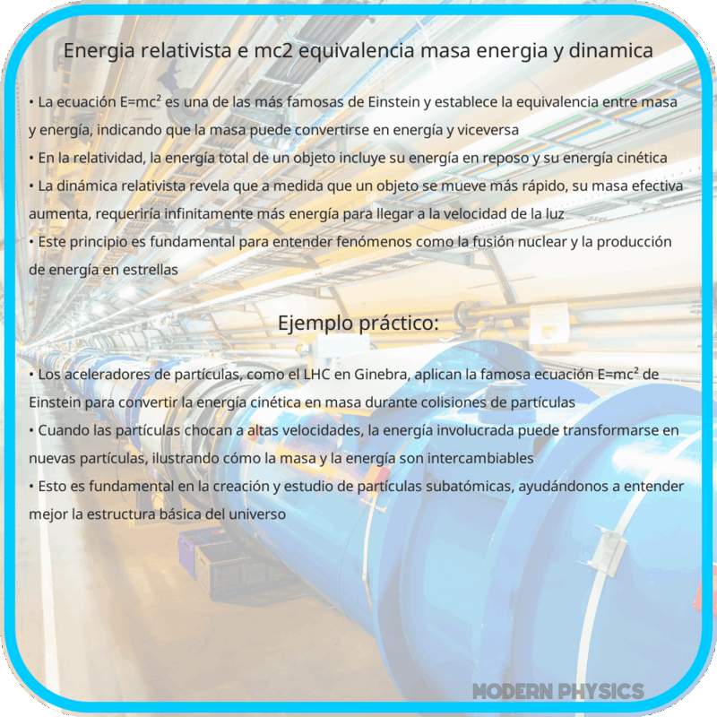 Energía Relativista | E=mc², Equivalencia Masa-Energía y Dinámica