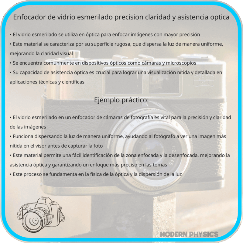 Enfocador de Vidrio Esmerilado | Precisión, Claridad y Asistencia Óptica