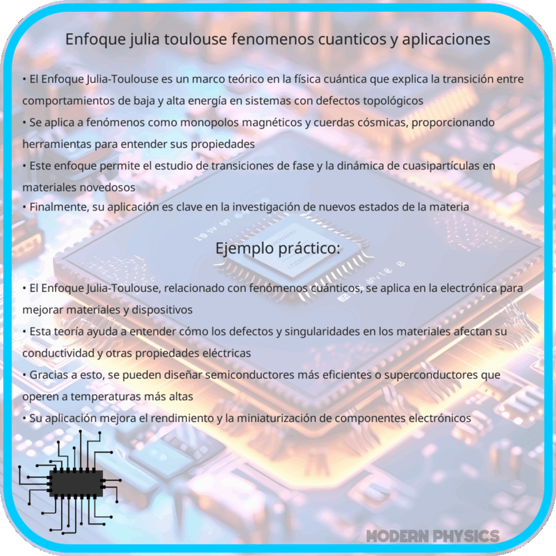 Enfoque Julia-Toulouse | Fenómenos Cuánticos y Aplicaciones