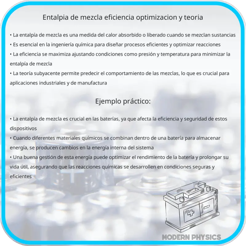 Entalpía de Mezcla | Eficiencia, Optimización y Teoría