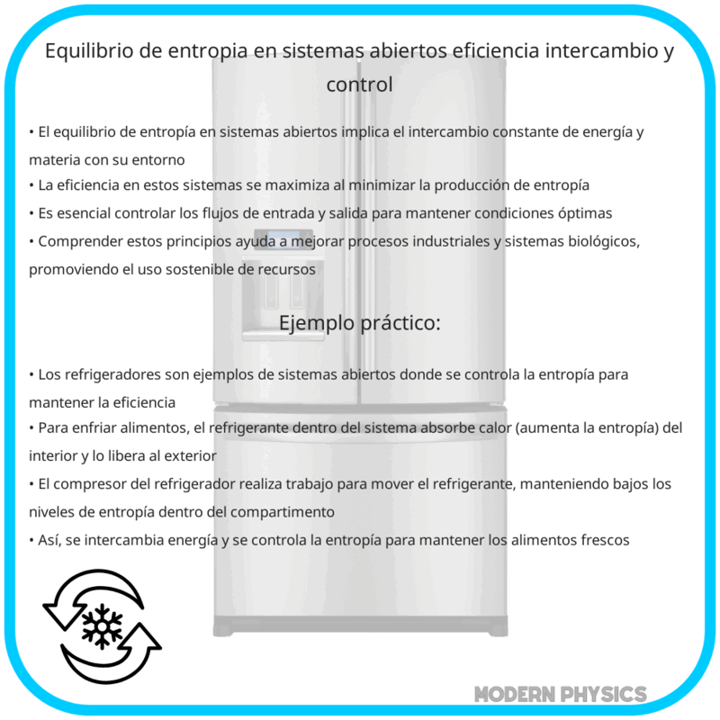 Equilibrio de Entropía en Sistemas Abiertos | Eficiencia, Intercambio y Control