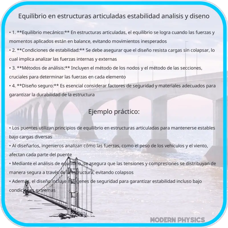Equilibrio en Estructuras Articuladas | Estabilidad, Análisis y Diseño