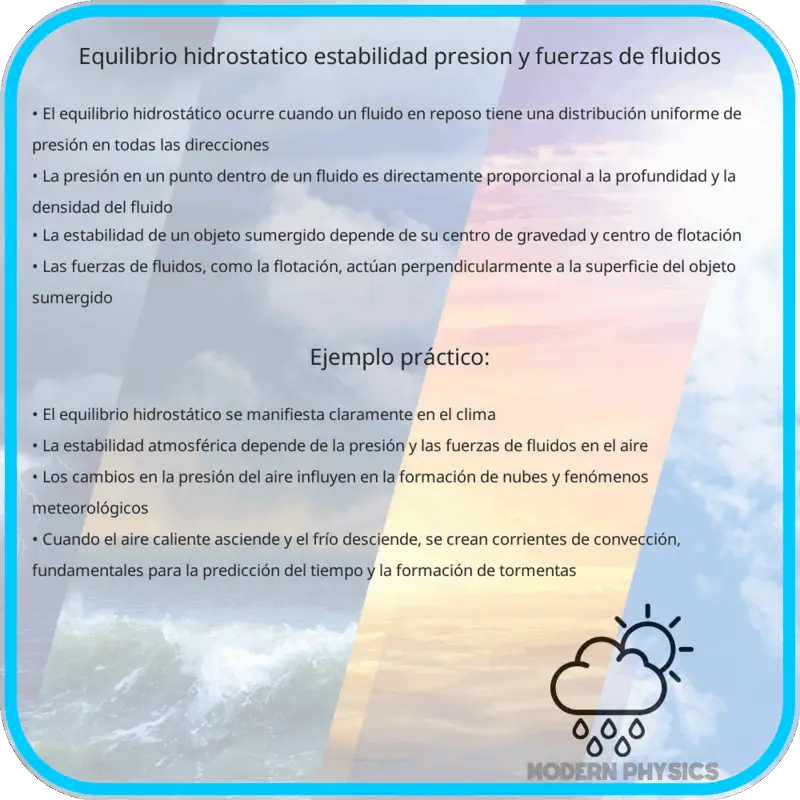 Equilibrio Hidrostático | Estabilidad, Presión y Fuerzas de Fluidos