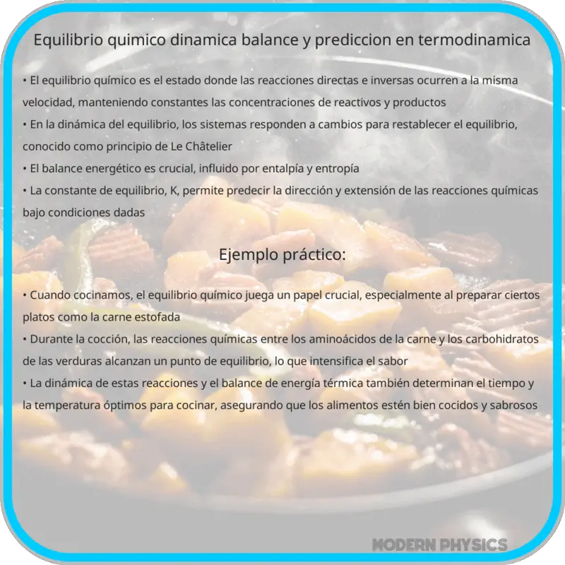 Equilibrio Químico | Dinámica, Balance y Predicción en Termodinámica