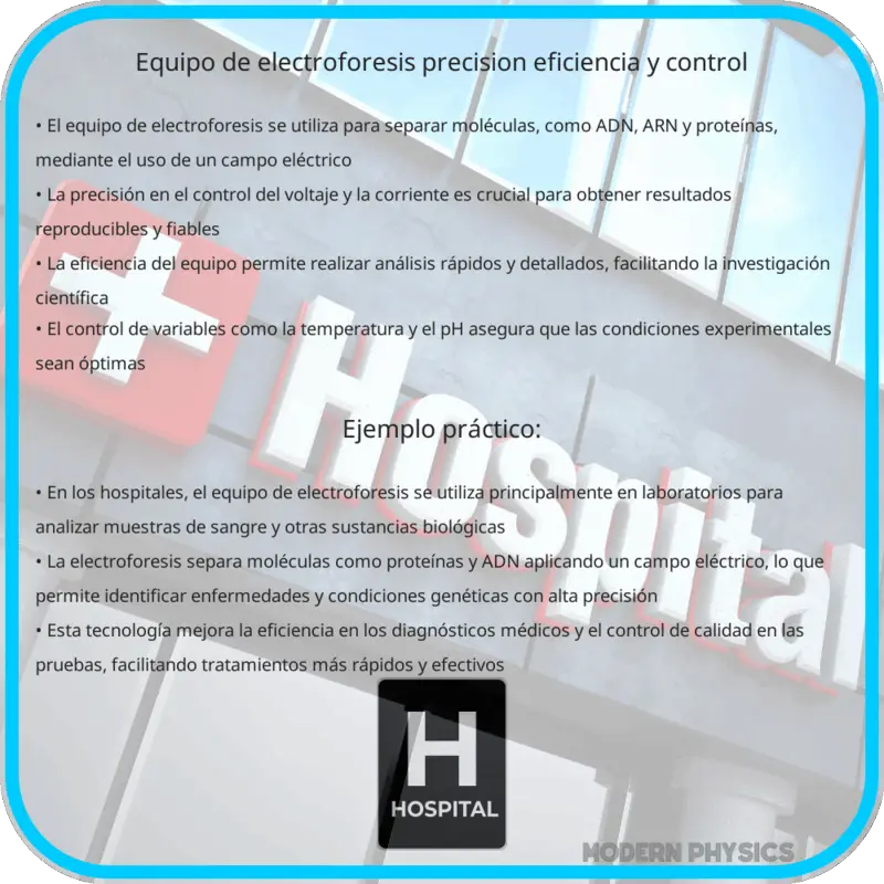 Equipo de Electroforesis | Precisión, Eficiencia y Control