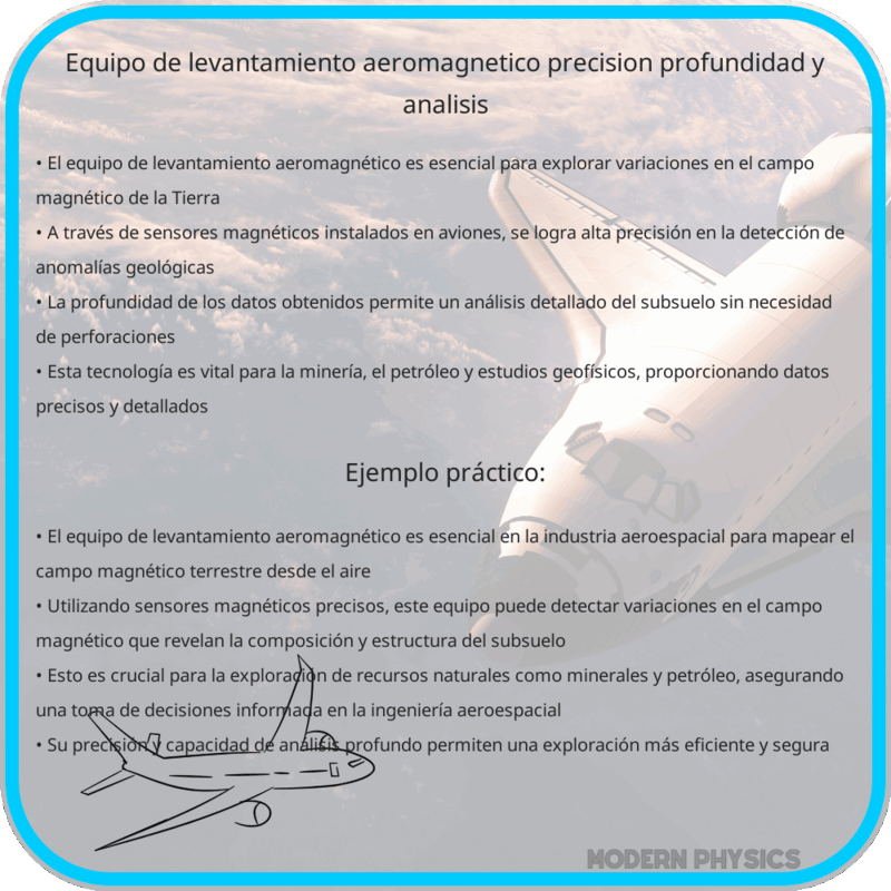 Equipo de Levantamiento Aeromagnético | Precisión, Profundidad y Análisis
