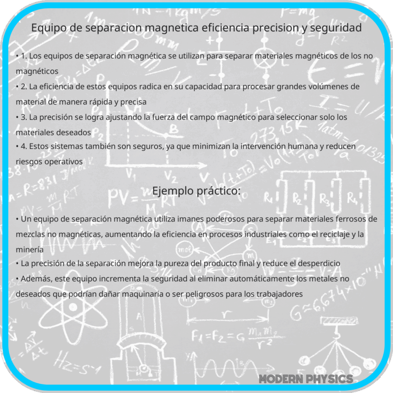 Equipo de Separación Magnética | Eficiencia, Precisión y Seguridad