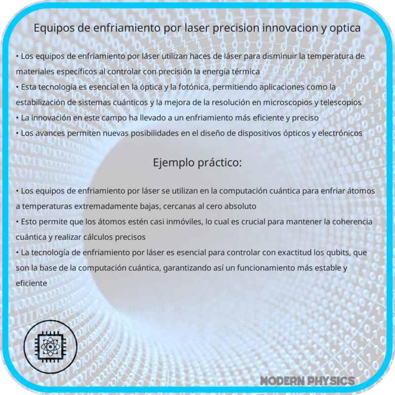 Equipos de Enfriamiento por Láser | Precisión, Innovación y Óptica