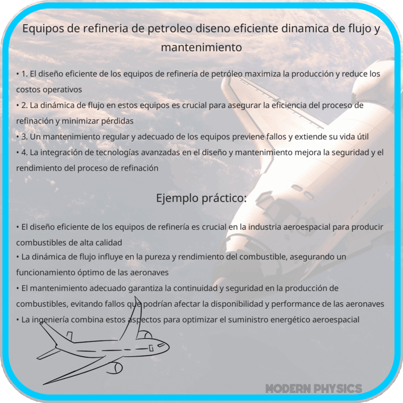 Equipos de Refinería de Petróleo | Diseño Eficiente, Dinámica de Flujo y Mantenimiento