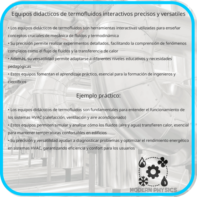 Equipos didácticos de termofluidos | Interactivos, precisos y versátiles