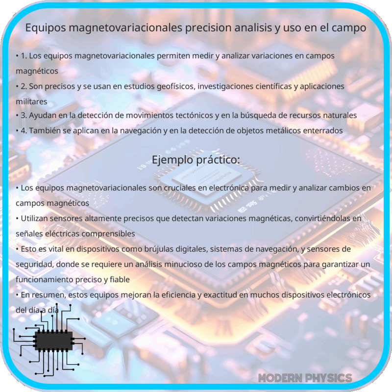 Equipos Magnetovariacionales: Precisión, Análisis y Uso en el Campo