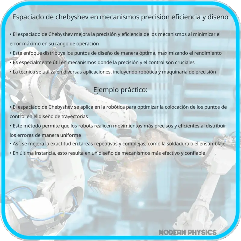 Espaciado de Chebyshev en Mecanismos | Precisión, Eficiencia y Diseño