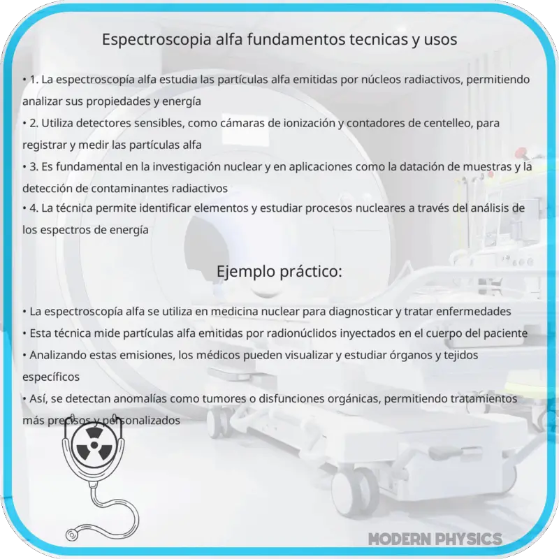 Espectroscopía Alfa | Fundamentos, Técnicas y Usos
