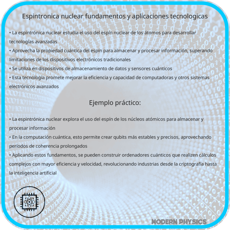 Espintrónica Nuclear | Fundamentos y Aplicaciones Tecnológicas