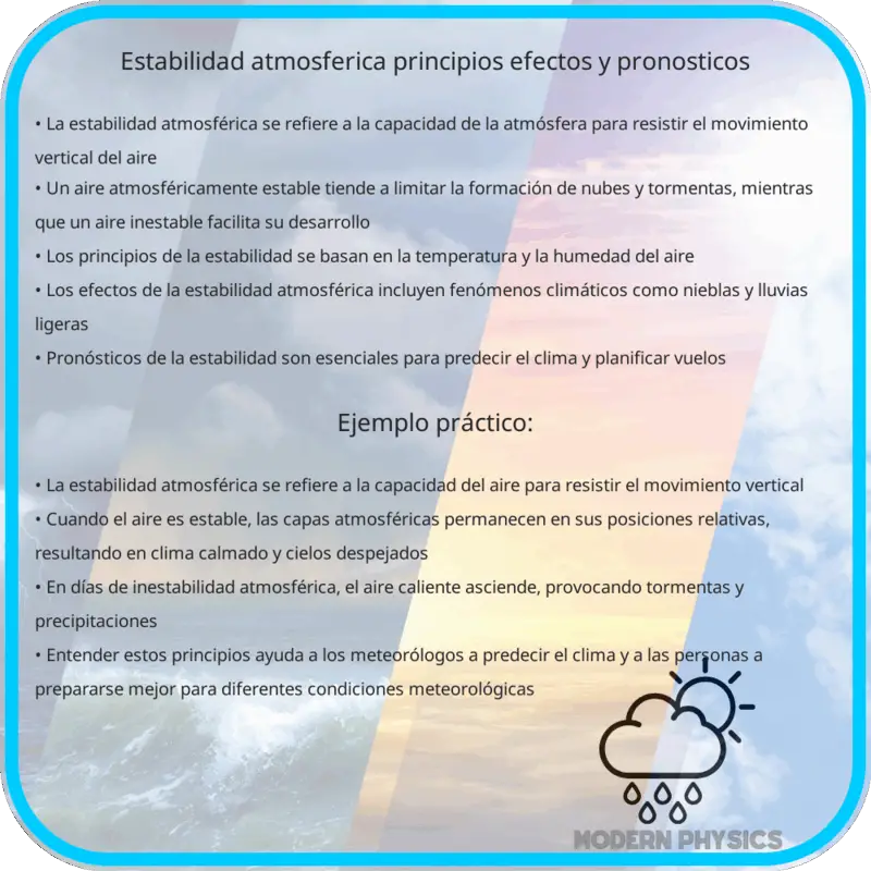 Estabilidad Atmosférica | Principios, Efectos y Pronósticos