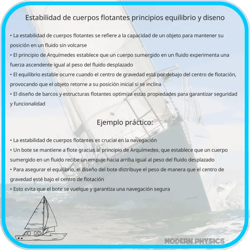 Estabilidad de Cuerpos Flotantes | Principios, Equilibrio y Diseño