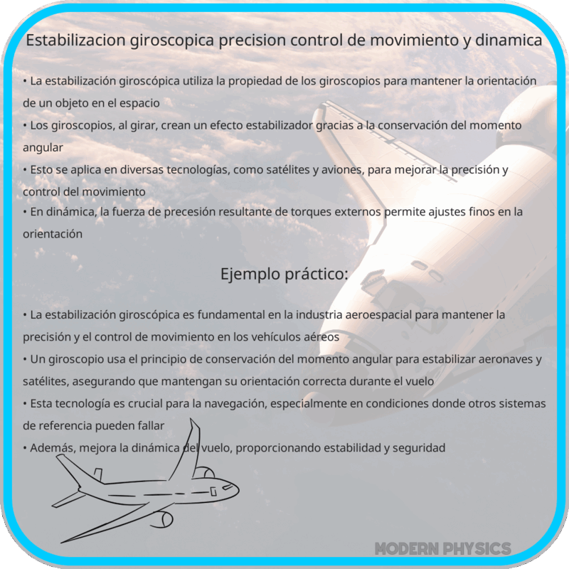 Estabilización Giroscópica | Precisión, Control de Movimiento y Dinámica
