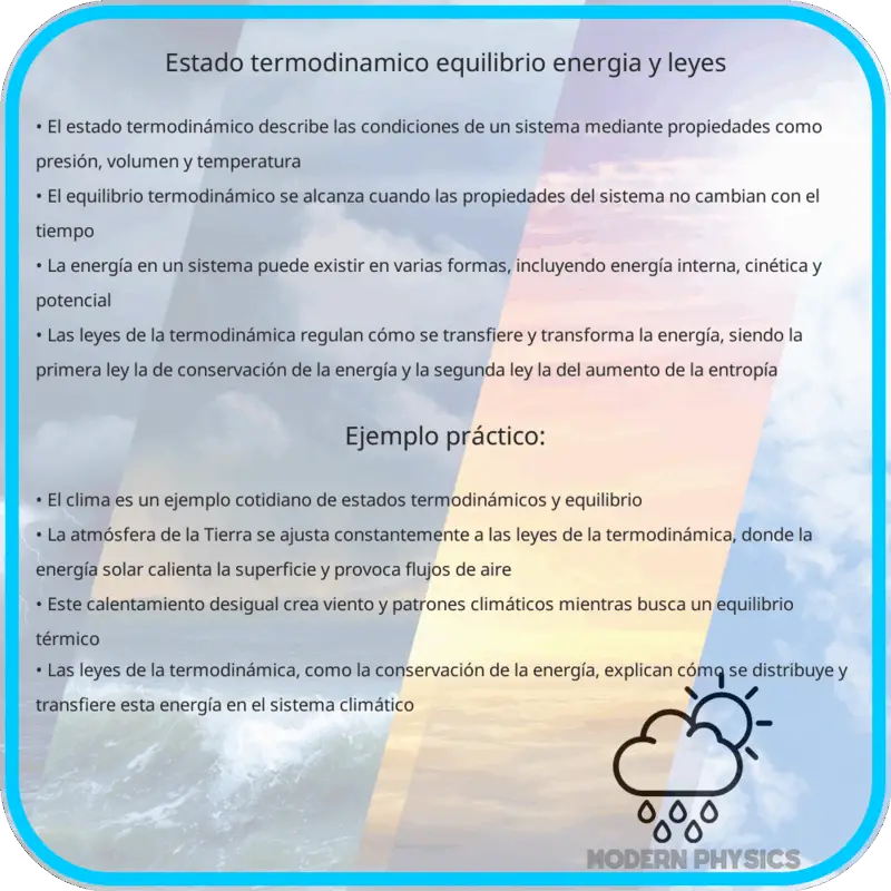 Estado Termodinámico | Equilibrio, Energía y Leyes