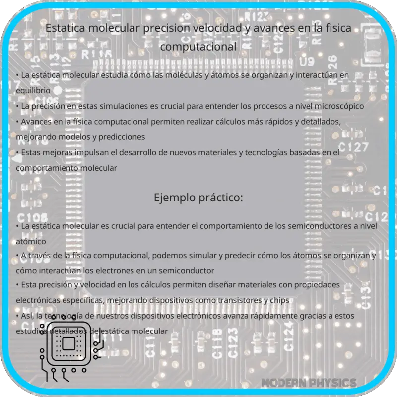 Estática Molecular: Precisión, Velocidad y Avances en la Física Computacional