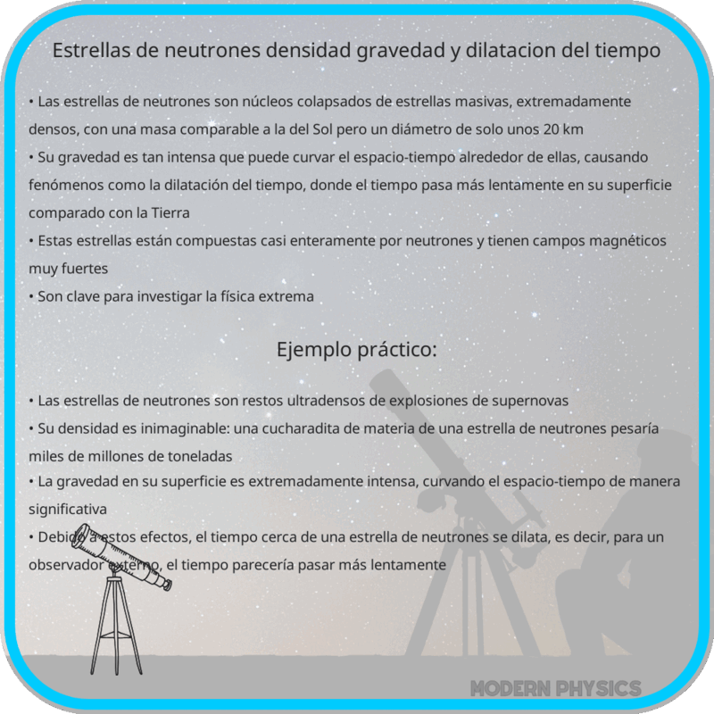 Estrellas de Neutrones | Densidad, Gravedad y Dilatación del Tiempo