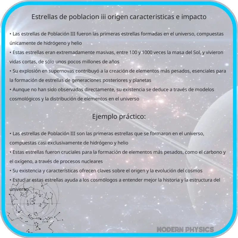 Estrellas de Población III | Origen, Características e Impacto