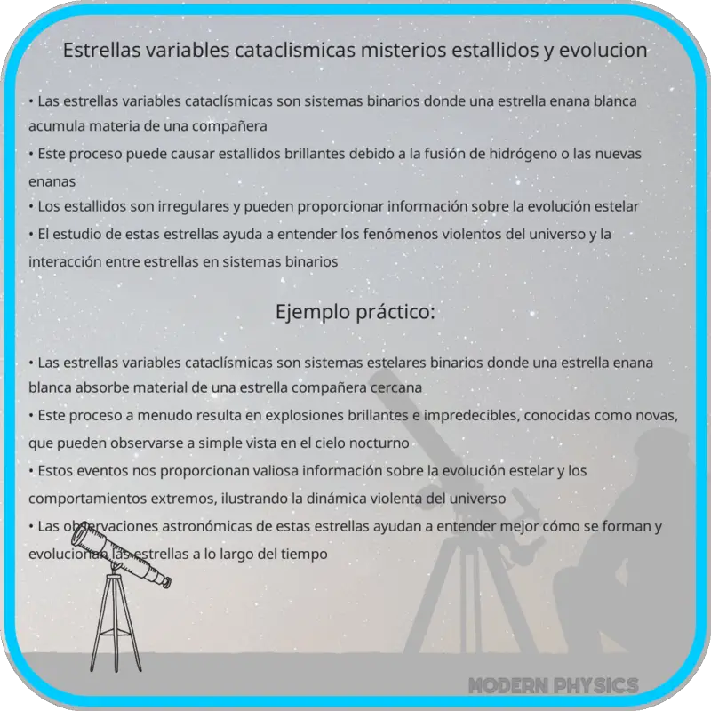 Estrellas Variables Cataclísmicas | Misterios, Estallidos y Evolución