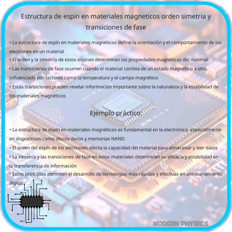 Estructura de Espín en Materiales Magnéticos | Orden, Simetría y Transiciones de Fase