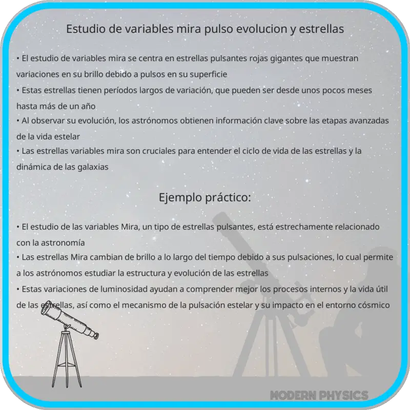 Estudio de Variables Mira | Pulso, Evolución y Estrellas