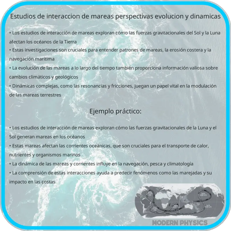 Estudios de Interacción de Mareas | Perspectivas, Evolución y Dinámicas