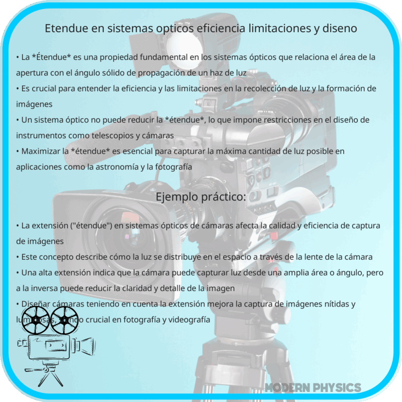 Étendue en Sistemas Ópticos | Eficiencia, Limitaciones y Diseño