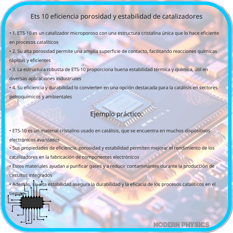 ETS-10 | Eficiencia, Porosidad y Estabilidad de Catalizadores