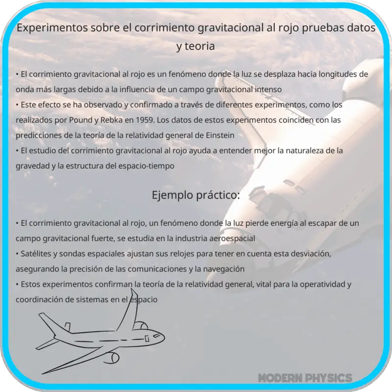 Experimentos sobre el Corrimiento Gravitacional al Rojo | Pruebas, Datos y Teoría