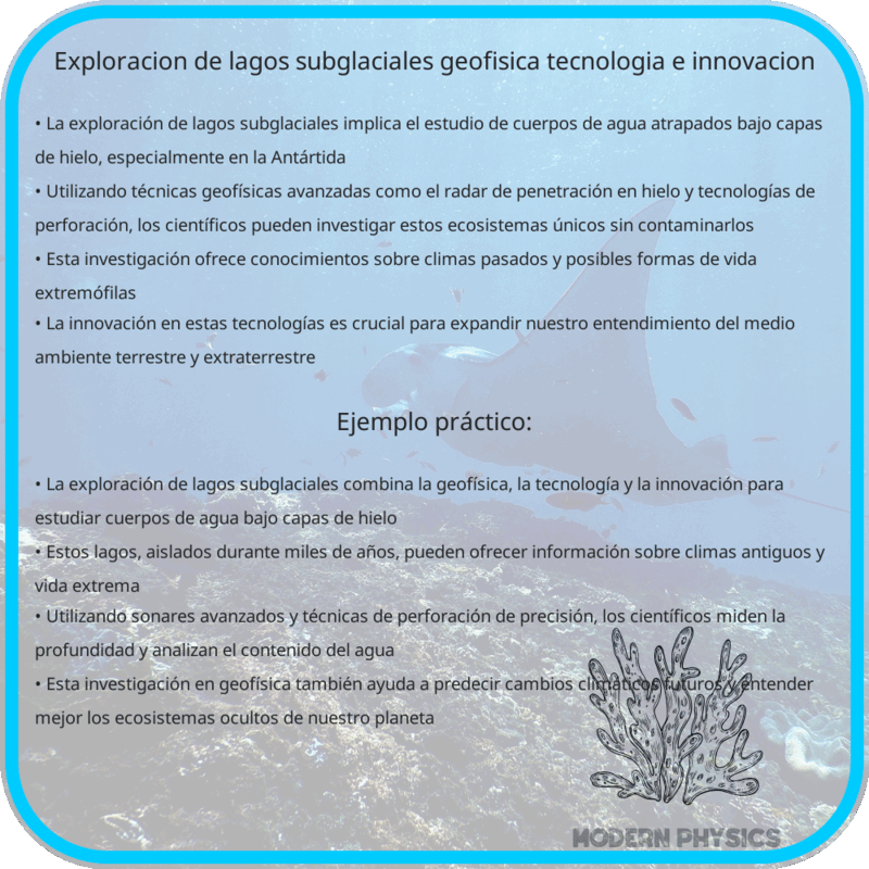 Exploración de Lagos Subglaciales | Geofísica, Tecnología e Innovación