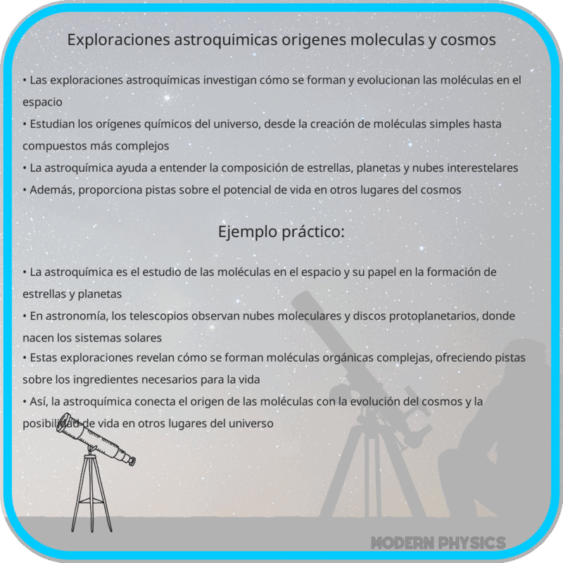 Exploraciones Astroquímicas | Orígenes, Moléculas y Cosmos