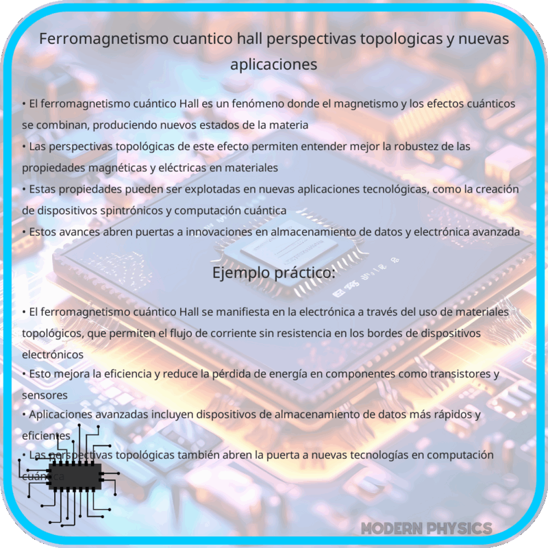 Ferromagnetismo Cuántico Hall | Perspectivas Topológicas y Nuevas Aplicaciones