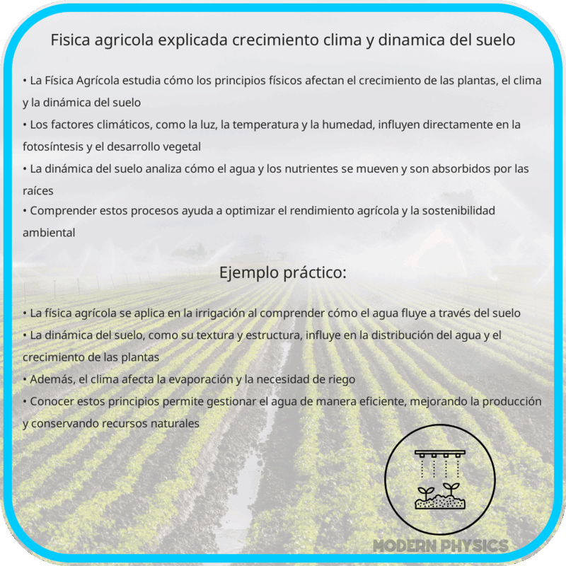 Física Agrícola Explicada | Crecimiento, Clima y Dinámica del Suelo