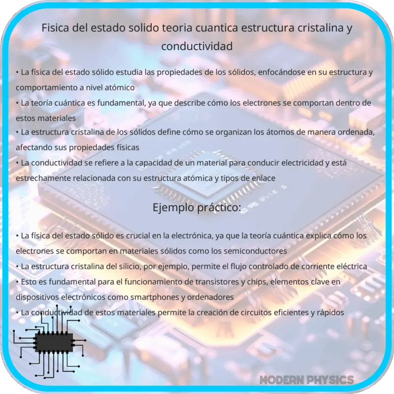 Física del Estado Sólido | Teoría Cuántica, Estructura Cristalina y Conductividad