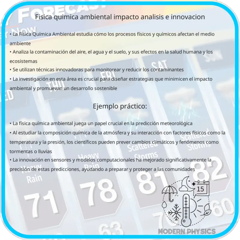 Física Química Ambiental | Impacto, Análisis e Innovación