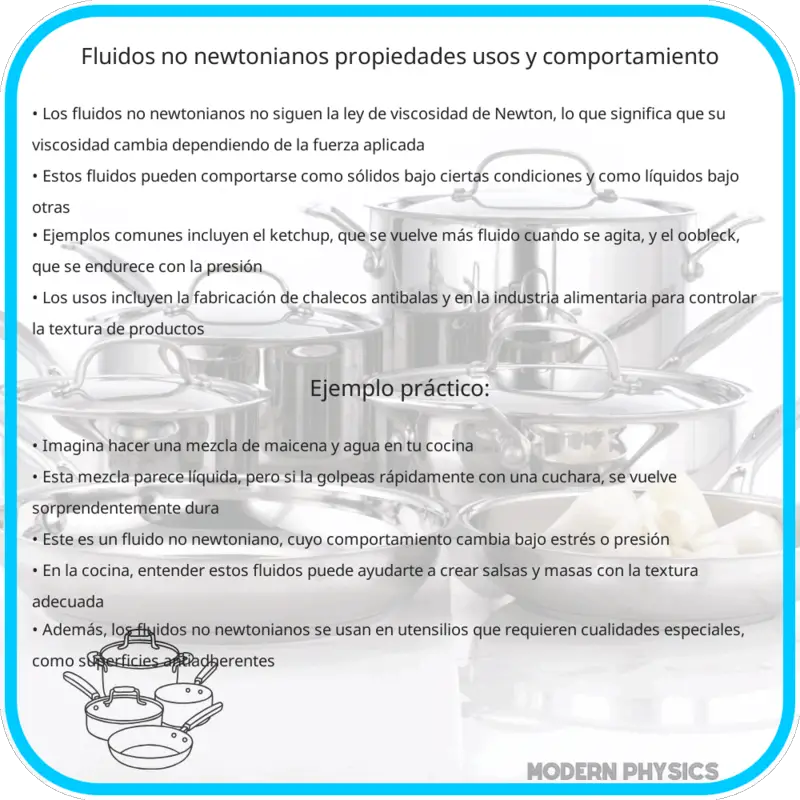 Fluidos No Newtonianos | Propiedades, Usos y Comportamiento