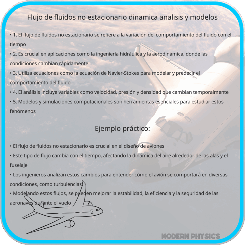Flujo de Fluidos No Estacionario | Dinámica, Análisis y Modelos