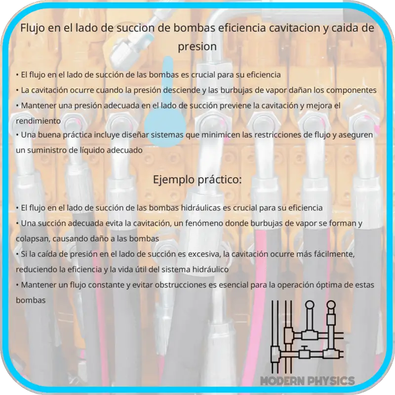 Flujo en el Lado de Succión de Bombas | Eficiencia, Cavitación y Caída de Presión