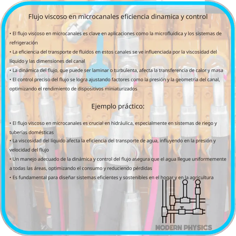 Flujo Viscoso en Microcanales | Eficiencia, Dinámica y Control