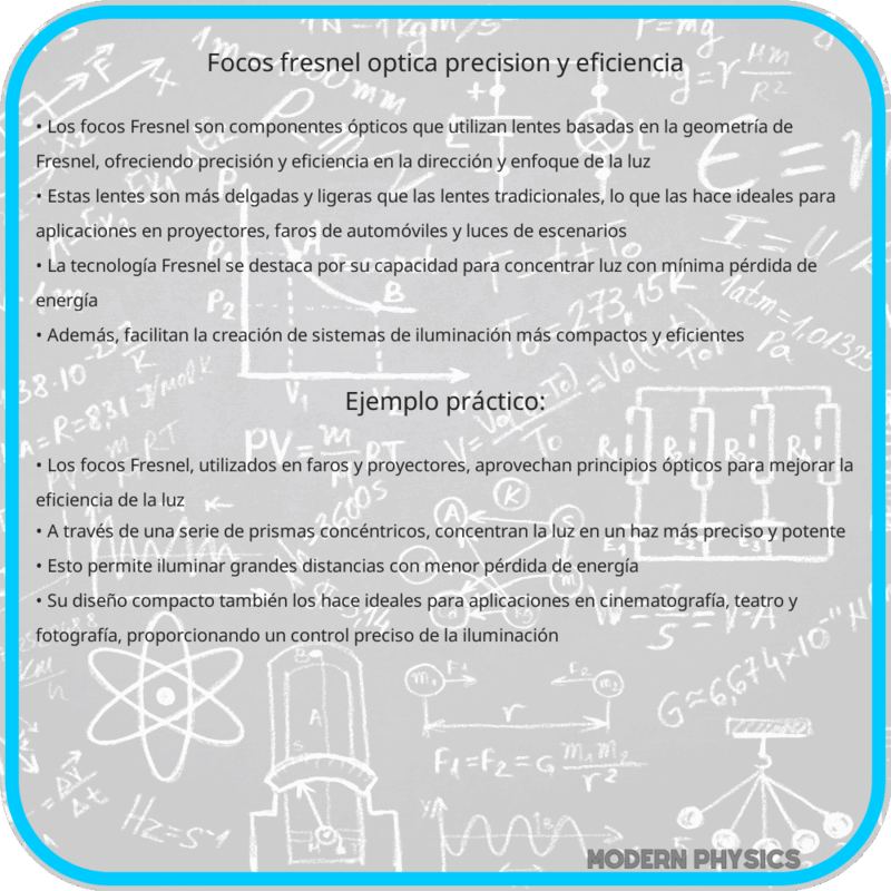Focos Fresnel | Óptica, Precisión y Eficiencia