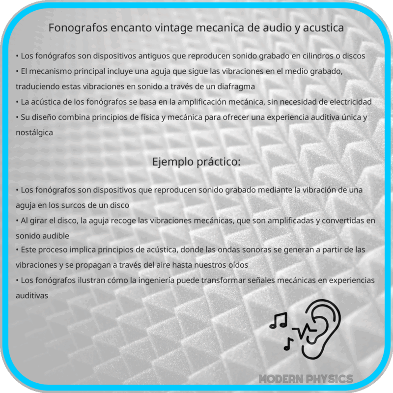 Fonógrafos | Encanto Vintage, Mecánica de Audio y Acústica