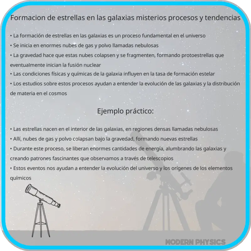 Formación de Estrellas en las Galaxias | Misterios, Procesos y Tendencias