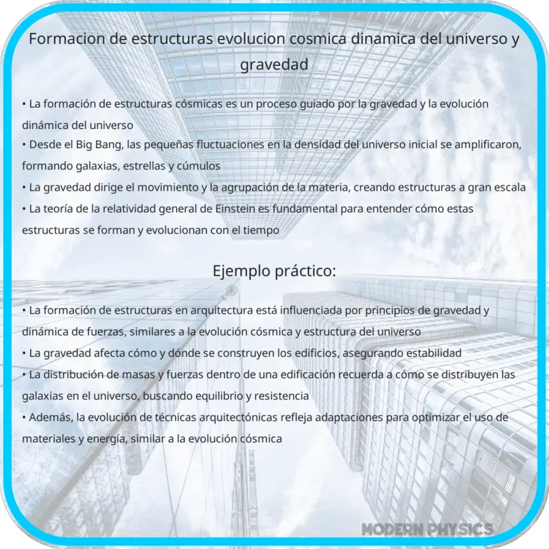 Formación de Estructuras | Evolución Cósmica, Dinámica del Universo y Gravedad