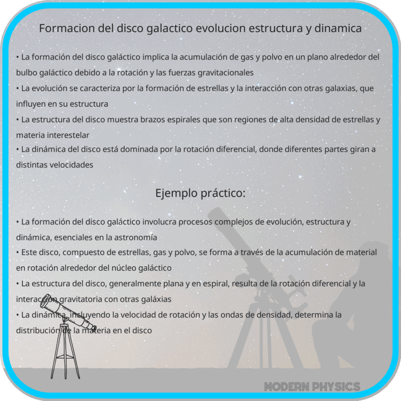 Formación del Disco Galáctico | Evolución, Estructura y Dinámica