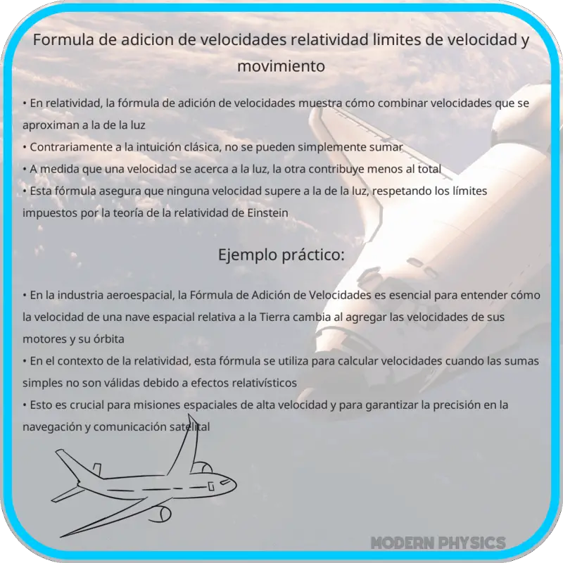 Fórmula de Adición de Velocidades | Relatividad, Límites de Velocidad y Movimiento