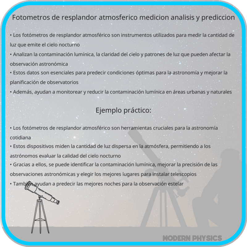 Fotómetros de Resplandor Atmosférico: Medición, Análisis y Predicción